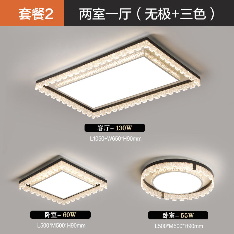 Living room light Italian minimalist atmosphere 2025 new headlight light luxury led ceiling light whole house lighting hall main light