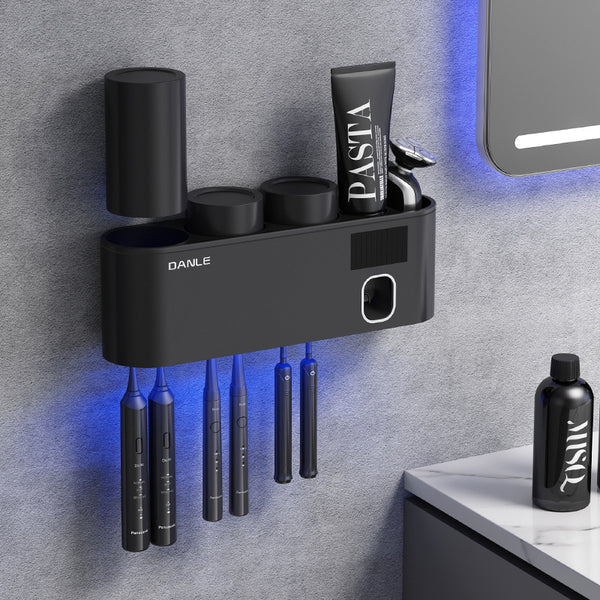UV toothbrush sterilizer Smart sterilization cup Brushing cup holder Wall-mounted electric mouthwash cup rack
