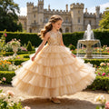 European and american style cross-border girls' formal dress cake skirt for prom, girls' clothing, children's runway show, and children's day performance costume