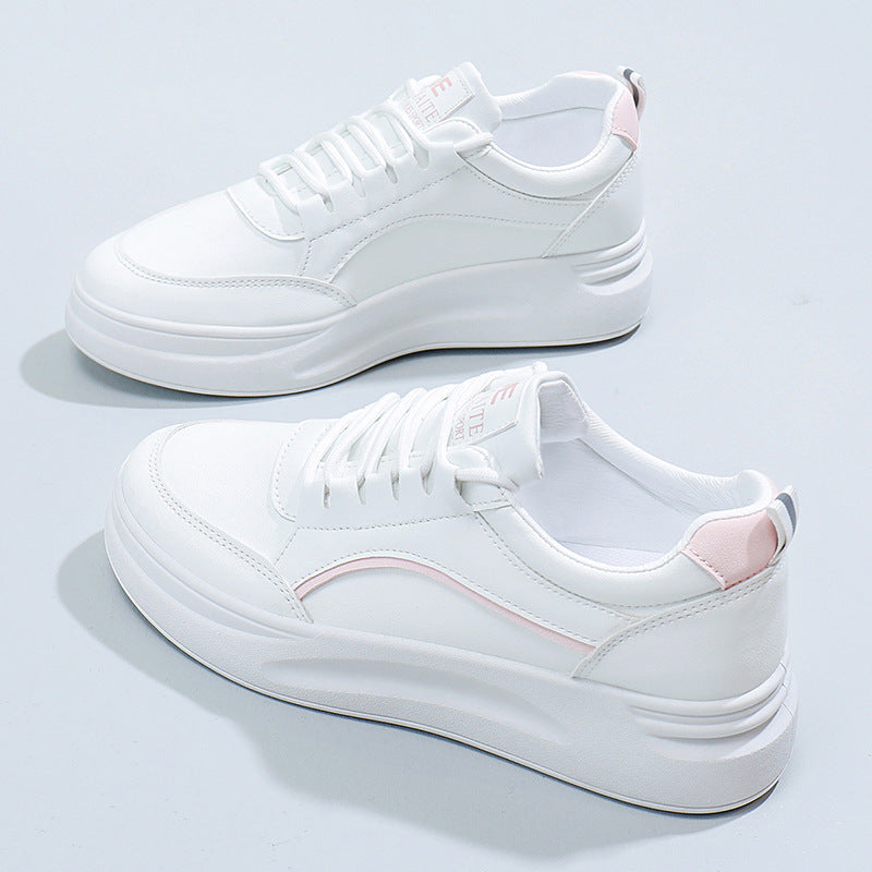 Spring autumnew arrivaldaily round toe flat heel white shoes female student casual shoes k-style breathable female sports sneakers female
