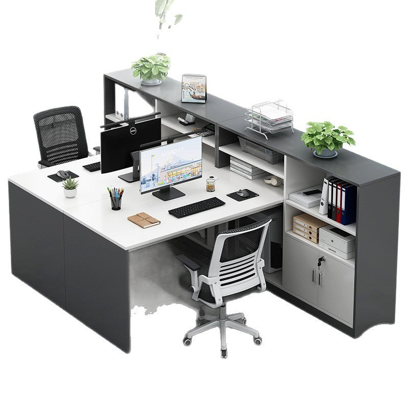 Staff desk and chair combination casual modern partition office employee slot booth screen work slot financial table