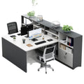 Customizable office desk and chair set - modern minimalist office workstation with cubicle, desk, and financial desk options