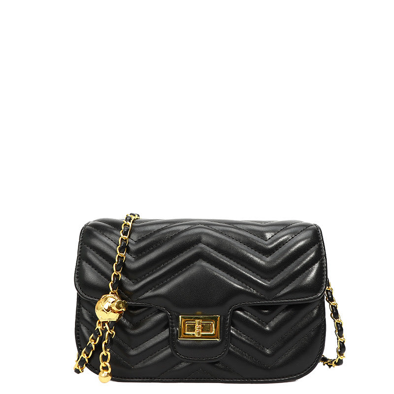 Korean style chic casual high-value 2025 new arrival: trendy embroidered diamond pattern shoulder & crossbody mini square bag for women