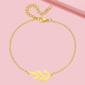 Titanium steel model does not fade titanium steel leaf transfer accessible luxury necklace for women casualfashionpopular clavicle chain elegantstylish