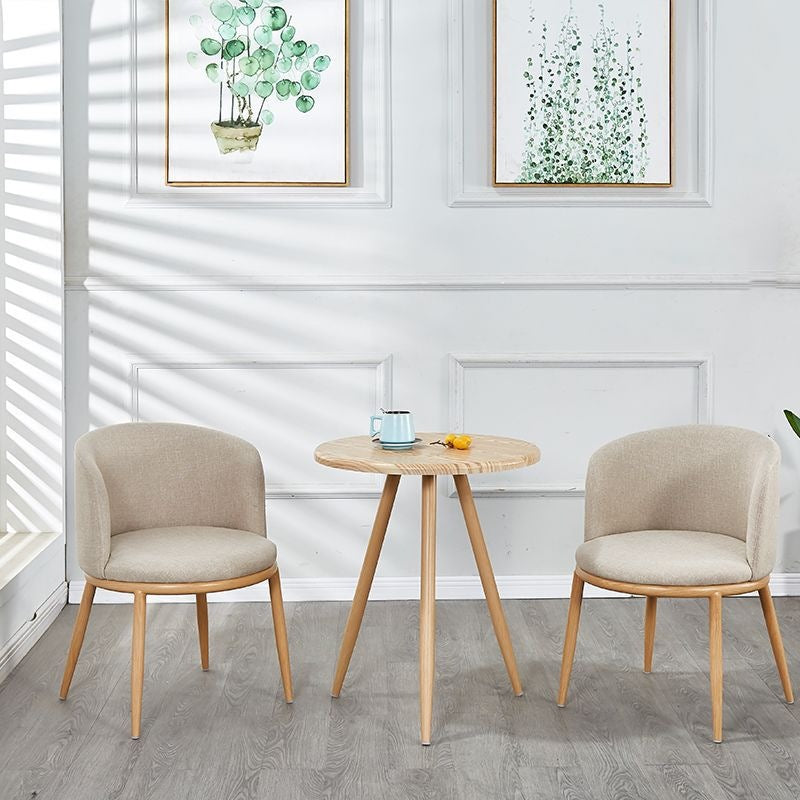 Scandinavian modern casual imitation solid wood negotiation table and chair combination small apartment balcony creative casual milk tea shop chair