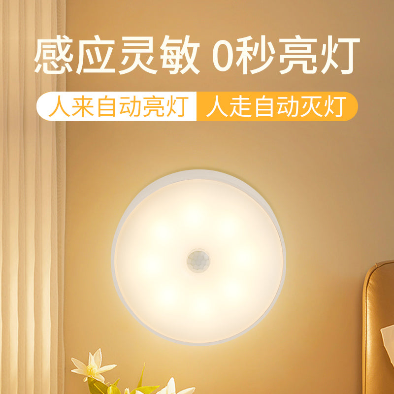 Human body sensor night light automatic touch smart charging for home voice control light control wardrobe aisle corridor led light