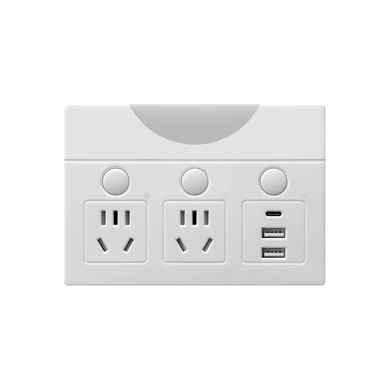 New arrival bedside socket converter smart usb socket plug pure copper one to multi-slot multi-function socket night light