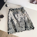 European and american style classy skirt for women summer heavy industry sequinhigh waistslimming look pure lust hot girl street hip short skirt