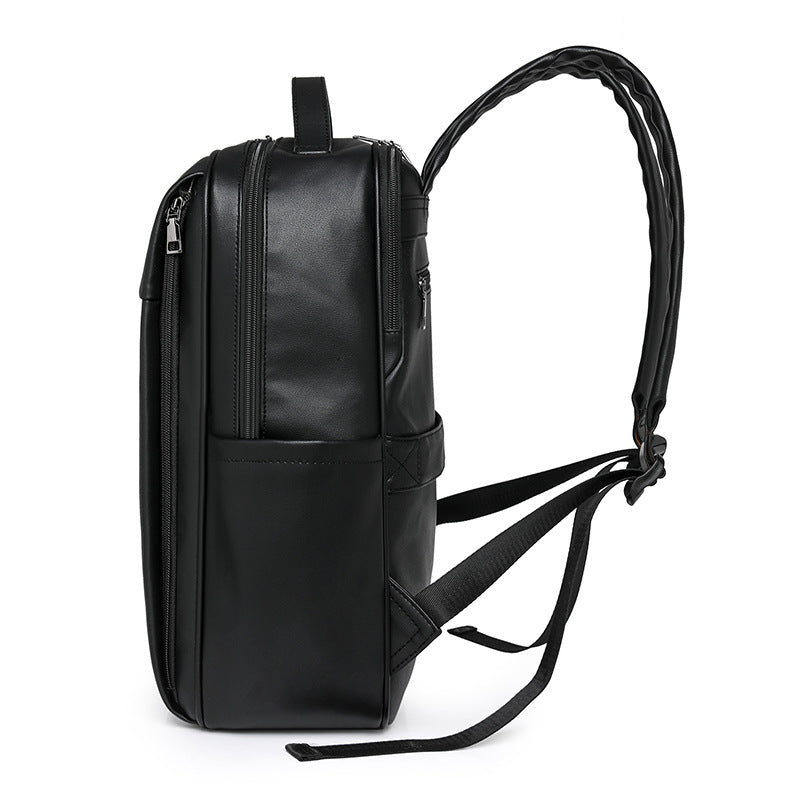 New European and American  men's backpack large capacity PU backpack retro women's backpack backpack wholesale