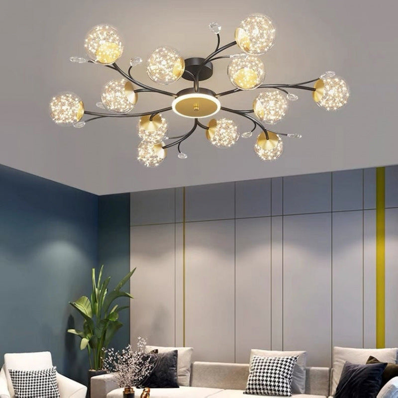 Living room ceiling chandelier Gypsy modern simple atmosphere household lamp creative personality Nordic led bedroom lighting
