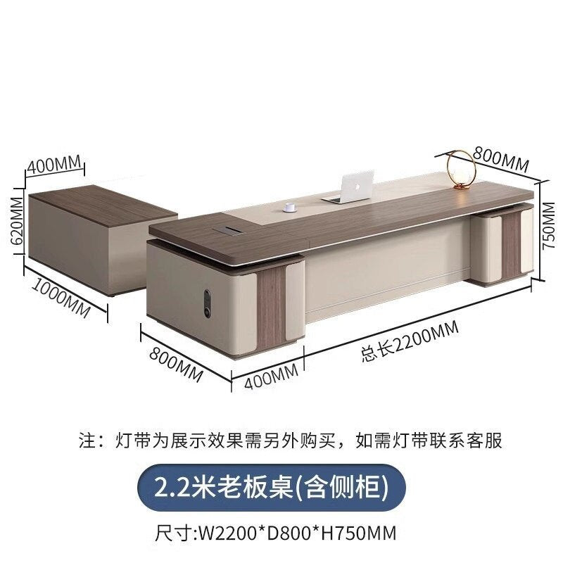 Saint li boss desk: luxurious and high-end executive office desk set for chairman, ceo, and manager