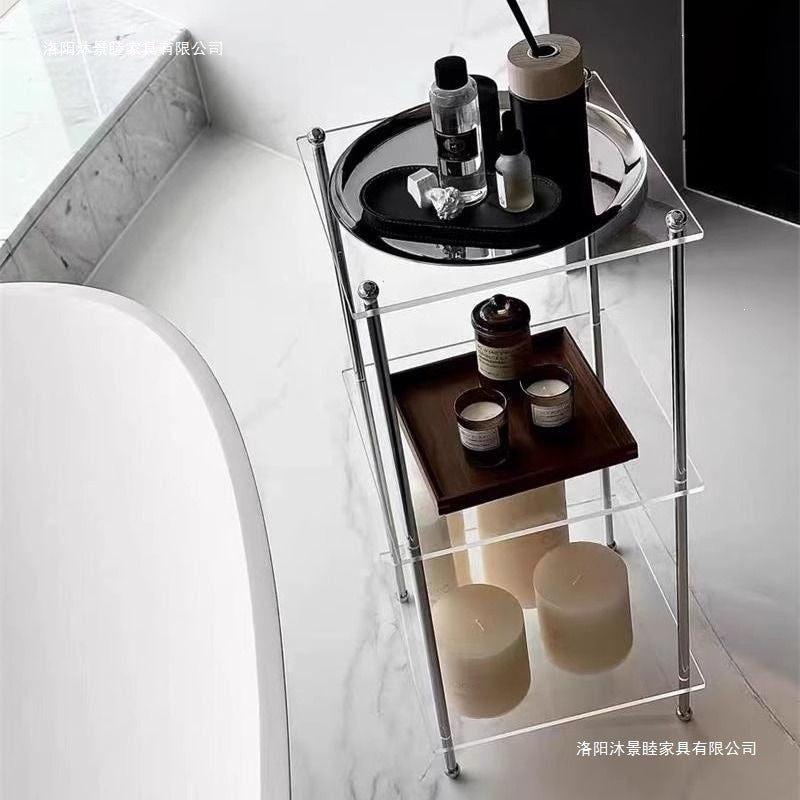 Trolley second-hand acrylic movablecasual bedside table sofa side table popular storage multi-layer storage rack