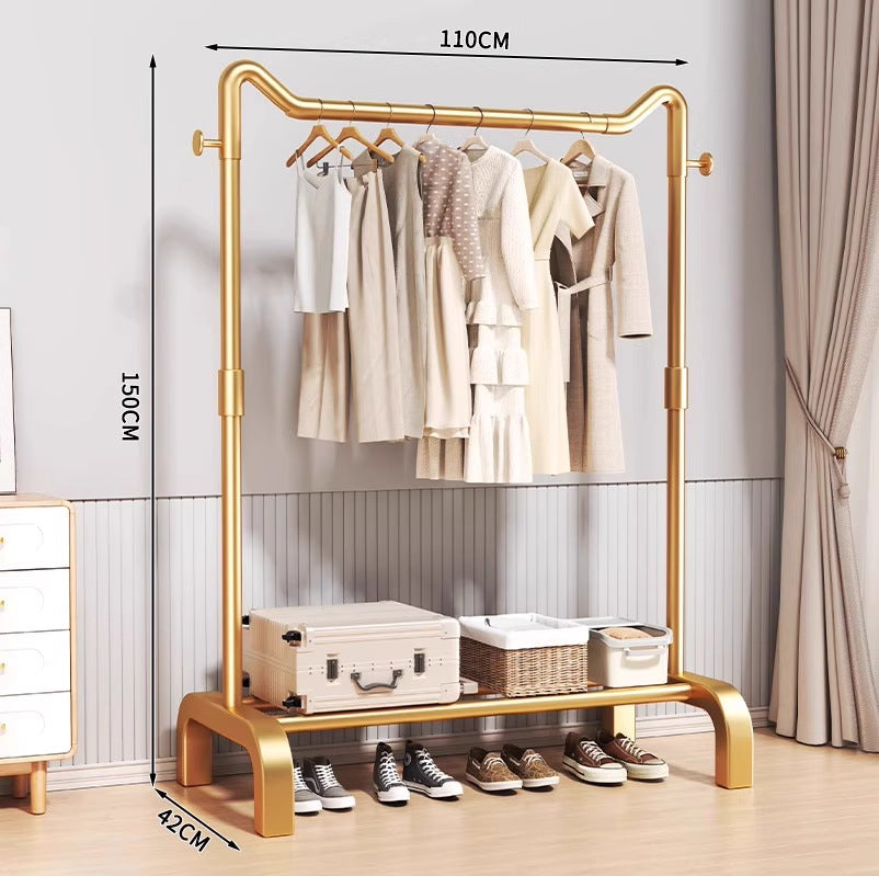 Clothes drying rack floor-standing for home bedroom hanging clothes foldable simple indoor dormitory movable storage rack for drying clothes and hats