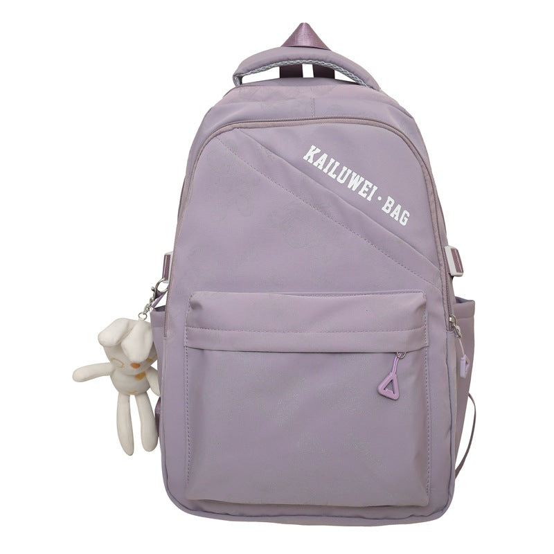 School bag for female junior high school students Korean version is fresh and cute, printed large-capacity high school backpack ins college backpack