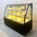 Small front and rear door desktop cake cabinet commercial dessert pastry mousse baking bread curved refrigerated cake cabinet