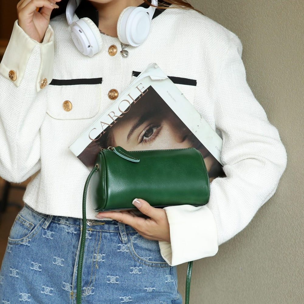 First layer vegetable tanned cowhide women's bag fashioneasiest for matchnew arrivaltrendysummercasual shoulder crossbody bag shell bag coin purse