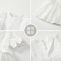 Girls' summer dress  new style baby girl formal dress hundred days celebration baby skirt white pleated girl princess dress