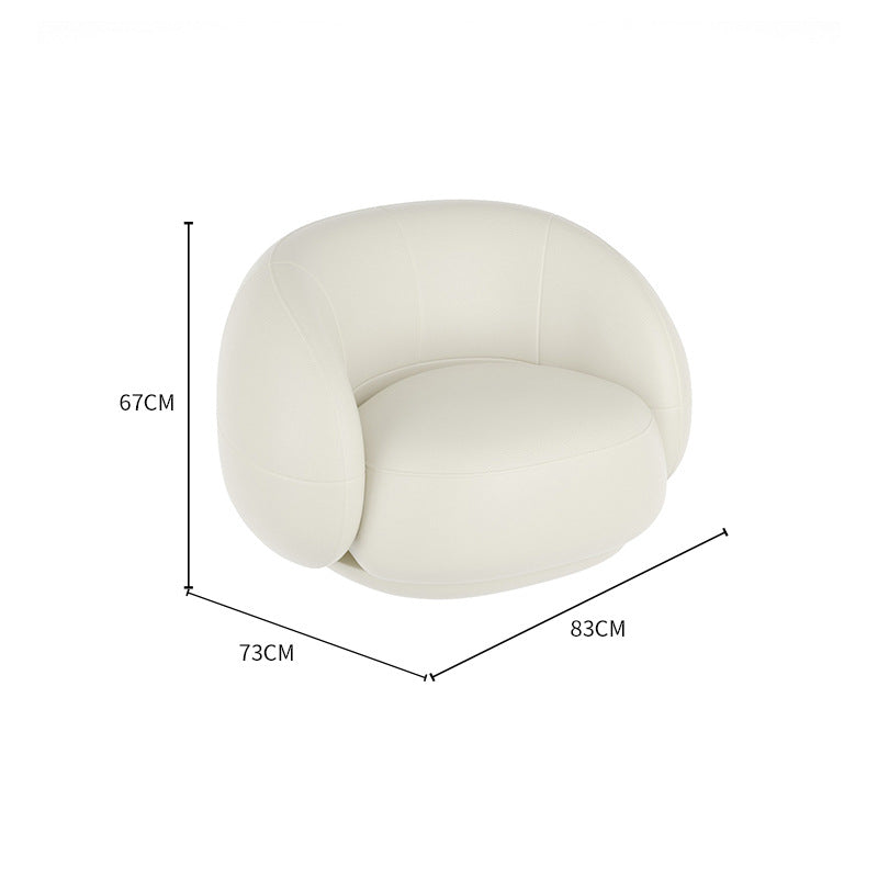 Nordic normcore cream style sofa living room velvet art curved modern casualaccessible luxury beauty salon reception internet celebrity style