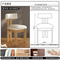 Raw wood frame + off-white leather cushion fas grade rubber wood