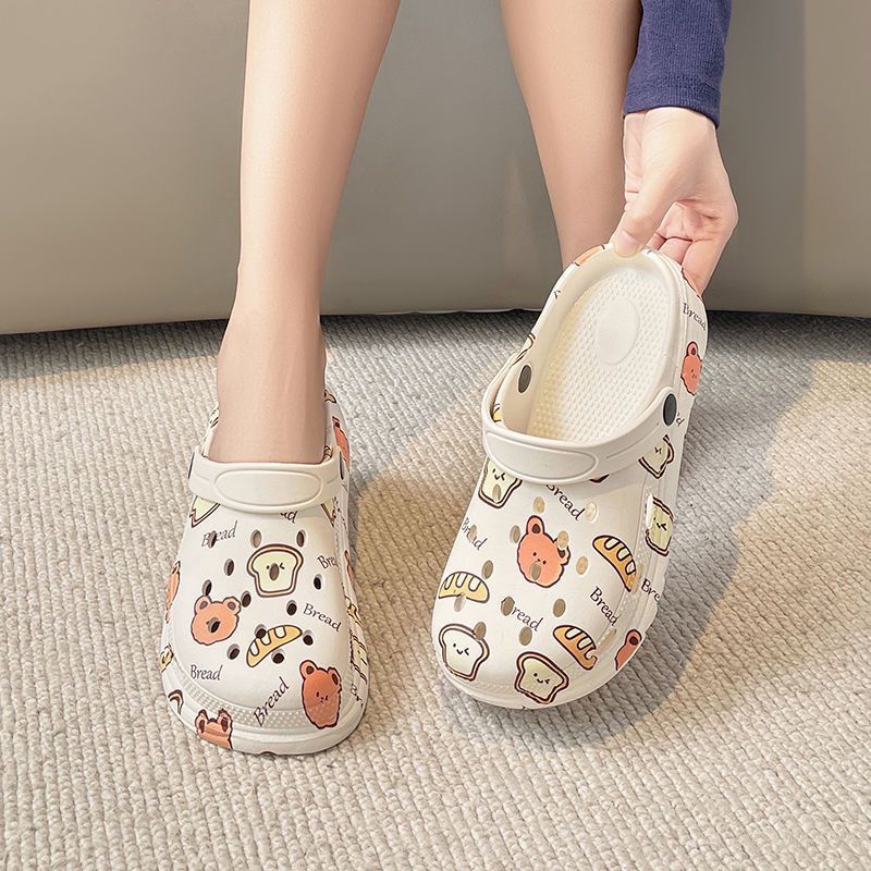 2025new arrival high heels summer clogs for women outwearthick solecute student popular home fashion toe cap sandals