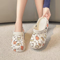 2025new arrival high heels summer clogs for women outwearthick solecute student popular home fashion toe cap sandals