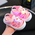 Baby boys' sandals summer light-up girls' anti-slip soft sole potty training toddler infant sandals 0-1-2-3 years