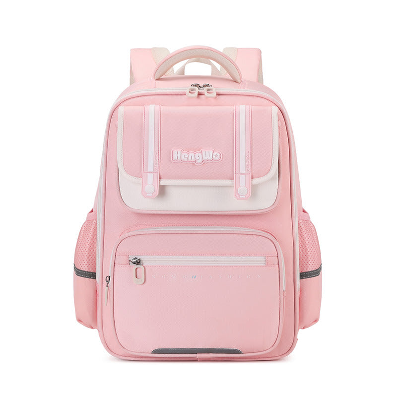 Kids' backpack - ultra-lightweight, pressure-reducing, spine-supporting, lightweight backpack for grades 1-6, korean style, boys and girls, anti-hunchback design