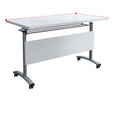 Saint li folding training table and chair mechanism desk and chair movable table foldable conference table retractable long strip
