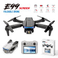 e99 drone aerial photography remote control quadcopter with screen, optical flow positioning, and hd camera