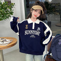 Girls' spring casual sweatshirt  new kids' polo collar fashion long sleeve little girl's spring/autumn stylish top