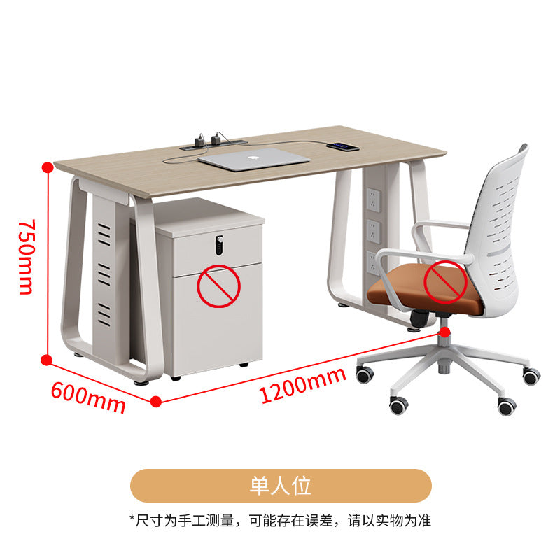 Shengli employee desk and chair combination computer desk and chair casual modern staff desk workstation card slot
