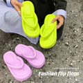 2025new arrival stepping on shit touching flip flops for women summer ins trendy fairy style casualthick sole flip flops beach sandals