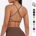 Fashion cross-border thin strap cross back yoga sports intimates large backless breathable fitness bra yoga wear for women