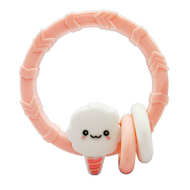Food Grade Silicone Bite Le Toothpaste Lollipop Cactus Hand Grip Ring Toothpaste Infant Toothpaste Grinding Stick