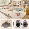 Removable and washable carpet kids room machine washable reading area double layer washable floor mat winter climbing mat bedroom bedside blanket