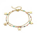 fashion diy colorful glue heart double layer bracelet star moon various jewelry stainless steel jewelry wholesale