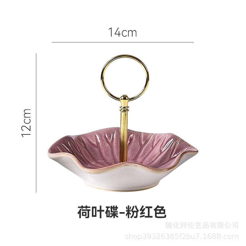 Ceramic jewelry dish - instagrammable european style, exquisite high-end trinket organizer, creative desktop display