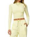 European and american style quick-dry long sleeve workout top - high neck, compression fit, versatile outerwear, yoga shirt 8933