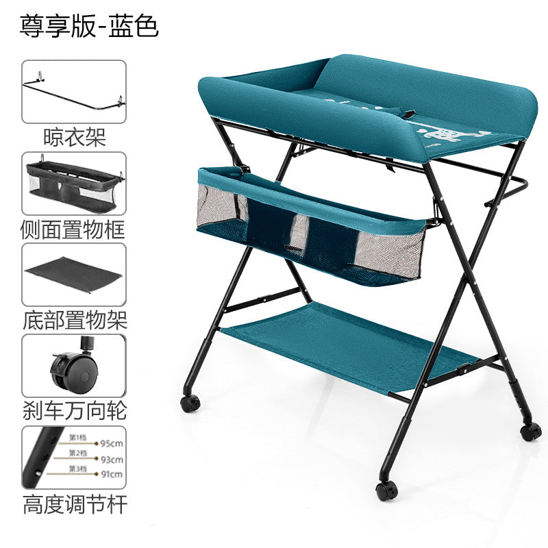 Diaper changing table - portable, multifunctional, foldable baby care station for newborns - bathing, diaper changing, and massage