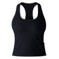 fashionpure color thread high elastic tight i-shaped long vest sports running fitness yoga wear tops for women