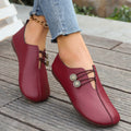 new export soft leather flat casual women's shoes - summer slip-on loafers, simple & stylish, plus size available