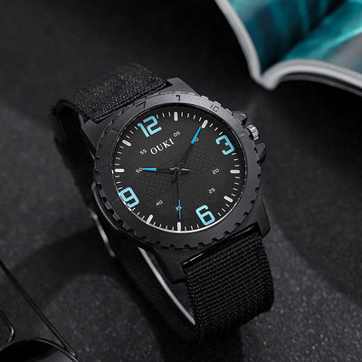 Trending fashion digital men's watch canvas strap quartz wristwatch - wholesale direct from manufacturer