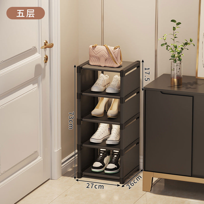Simple shoe rack storage shoe rack multi-layer space saving door dormitory shoe cabinet household storage slipper rack rack