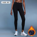 Women's fall/winter outdoor cycling fitness pants - fleece lined, warm, tight-fitting, ankle-length, high-waisted, butt-lifting yoga pants d19108-3