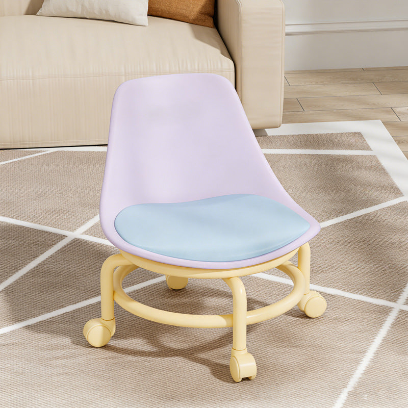 Dopamine roller short stool for adults and kids, roller skating movable swivel wheel small stool for home back chair
