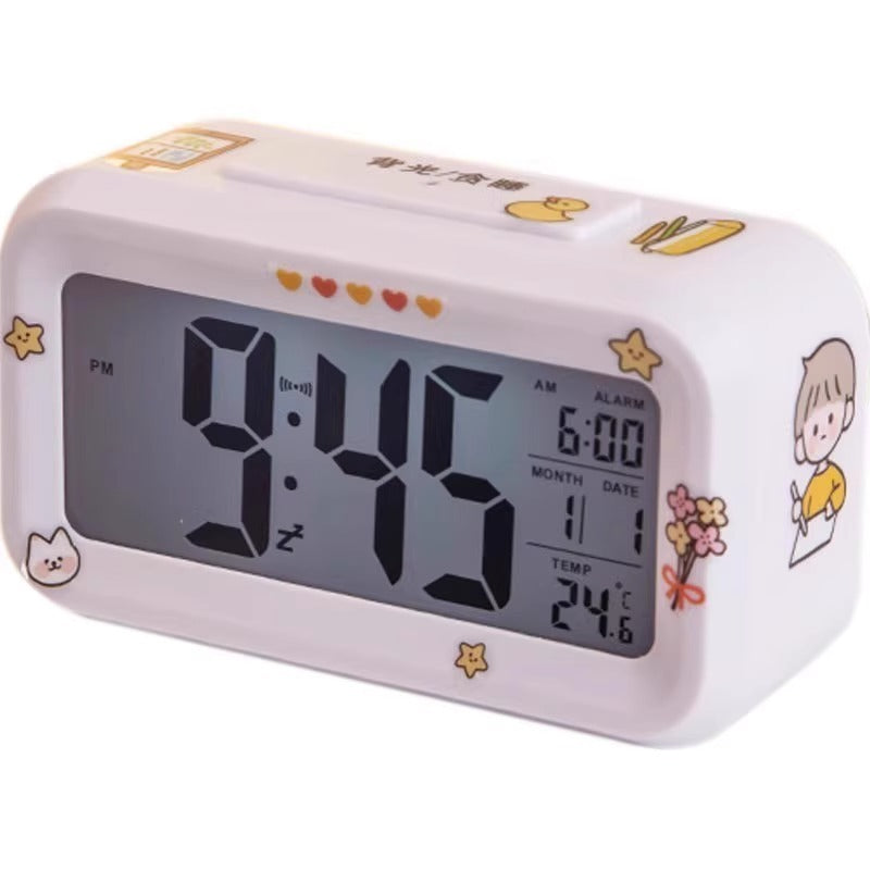 Alarm clock - student bedroom essential: wake-up wonder, desktop clock, creative smart digital hour clock for middle school students and kids