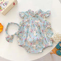 Newborn infant casual fashion short-sleeve bodysuit summer thin clothes baby girl triangle romper outfit