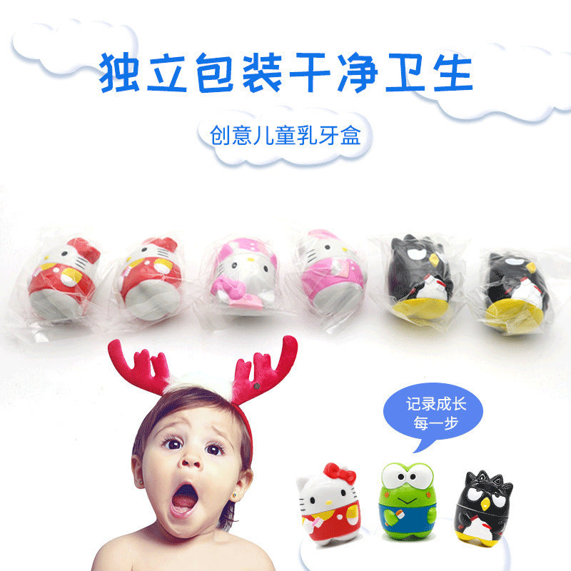 Children's baby tooth box, tooth change box, pendant, baby tooth storage box, colored plastic small tooth box, tooth storage box, tooth change box.