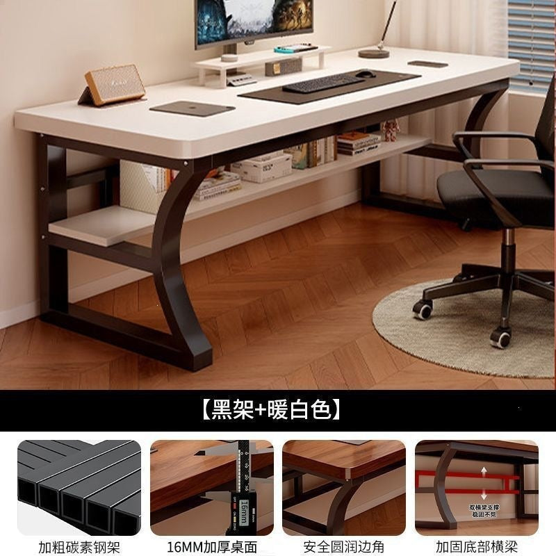 Computer desk desktop gaming table home with storage shelf office desk chair simple desk bedroom study writing desk