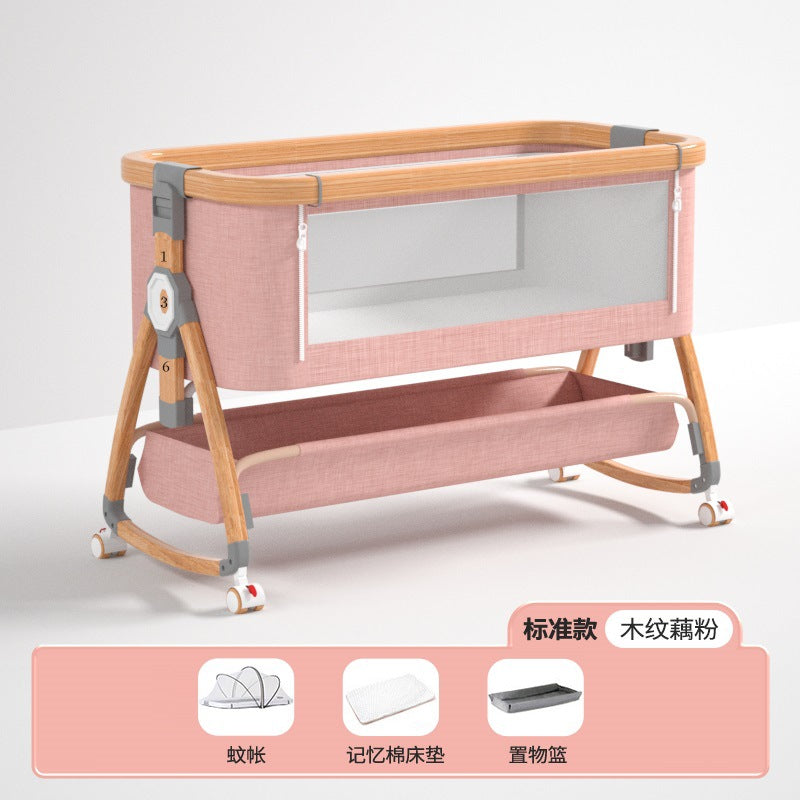 Aluminum alloy baby crib - portable, foldable, multi-functional bassinet - newborn splice bed